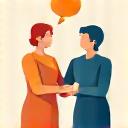 Personas interactuando con sonrisas, simbolizando un servicio al cliente excepcional